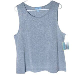 NWT CeCe Light Blue Sleeveless Tank Top XL Pullover Casual Versatile Blouse